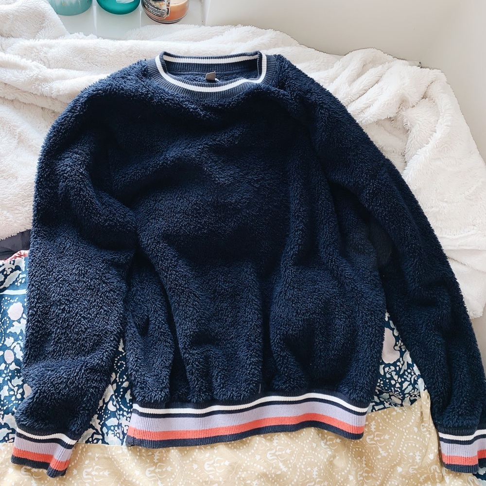 AERIE Fuzzy Crew Sweatshirt